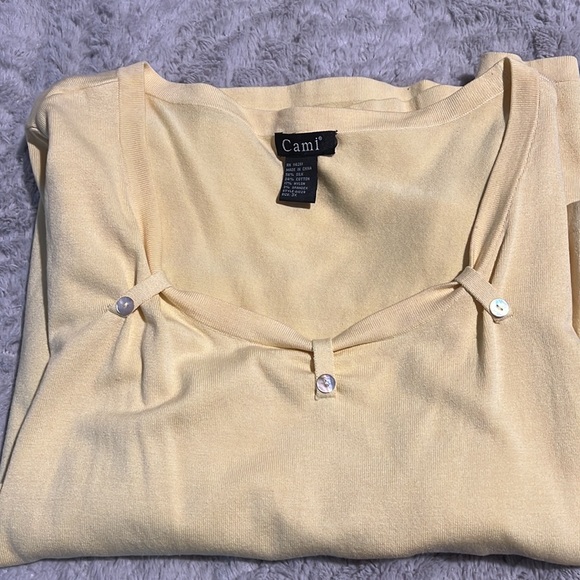 Yellow long sleeve top by Cami in 3x - Picture 5 of 8